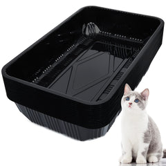 Tessco for you disposable litter tray black, travel-ready for small pets.
