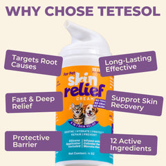 Tetesol colloidal oatmeal cream highlights calming nourishment for irritated skin.