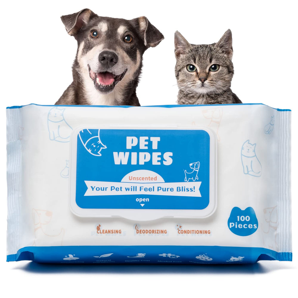 Tetesol dog wipes pack front shows unscented, alcohol-free formula for easy cleaning