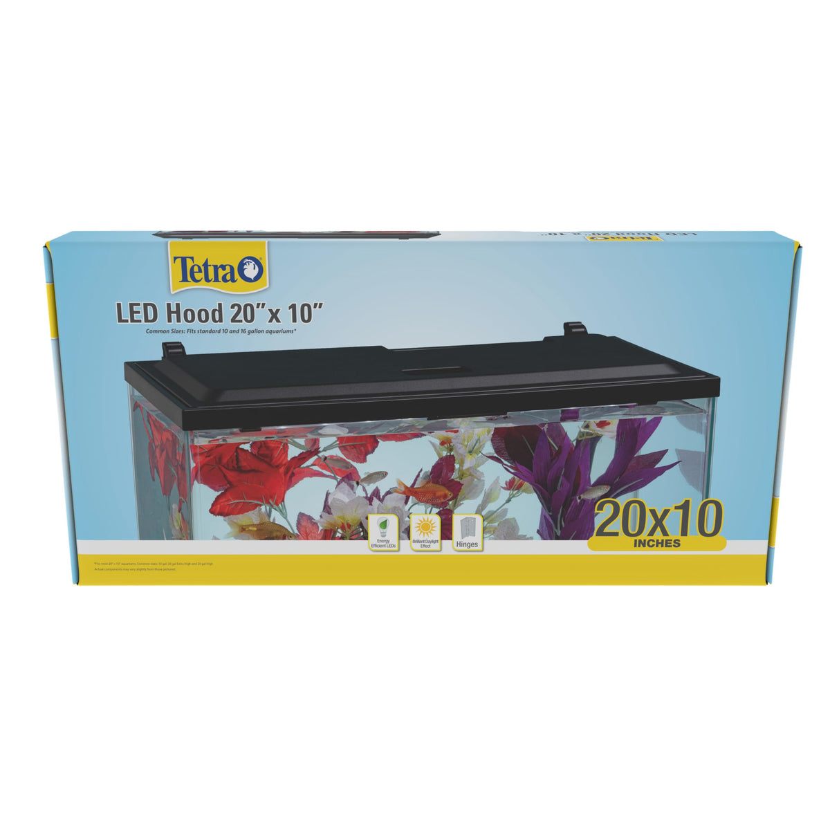 Tetra LED Hood on a 20x10 tank with a sleek low-profile look.