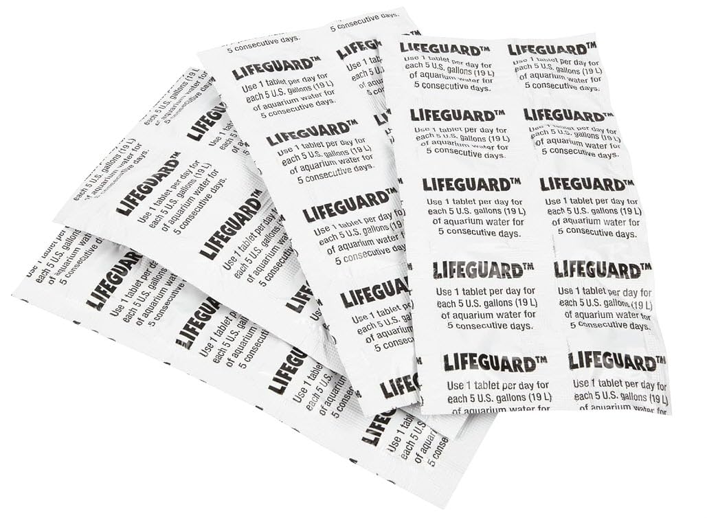 Aquarium setup showing Lifeguard dosing to support disease management in freshwater tanks.