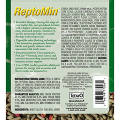 TetraFauna PRO ReptoMin Pro Sticks 8-10mm close-up-stick-size demonstrates bite-sized feed for juveniles.