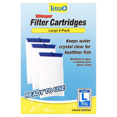 Tetra Whisper Large filter cartridge 3pk coarse floss layer traps debris for cleaner water
