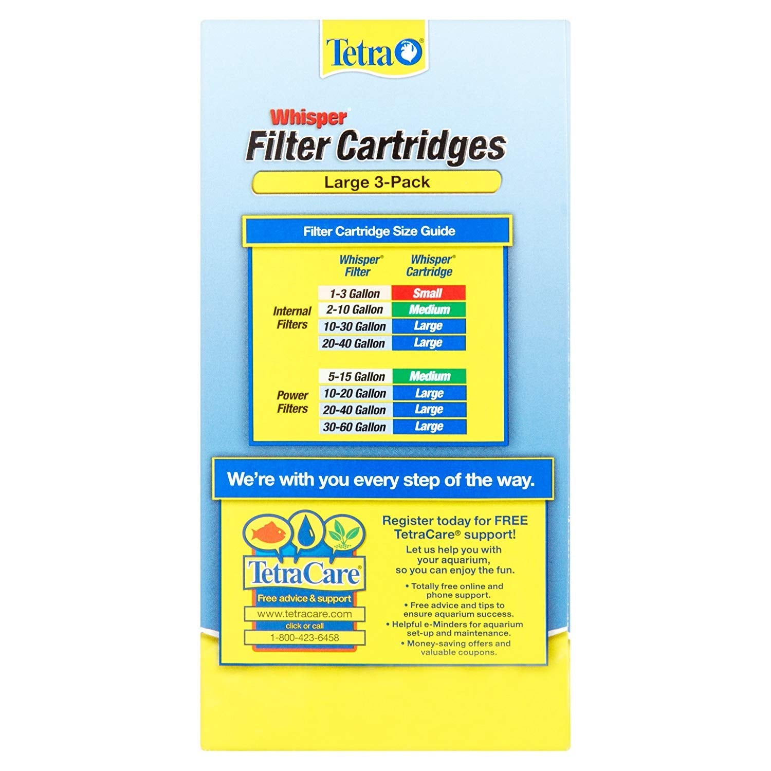 Tetra Whisper Large filter cartridge 3pk replacement install for easy routine maintenance
