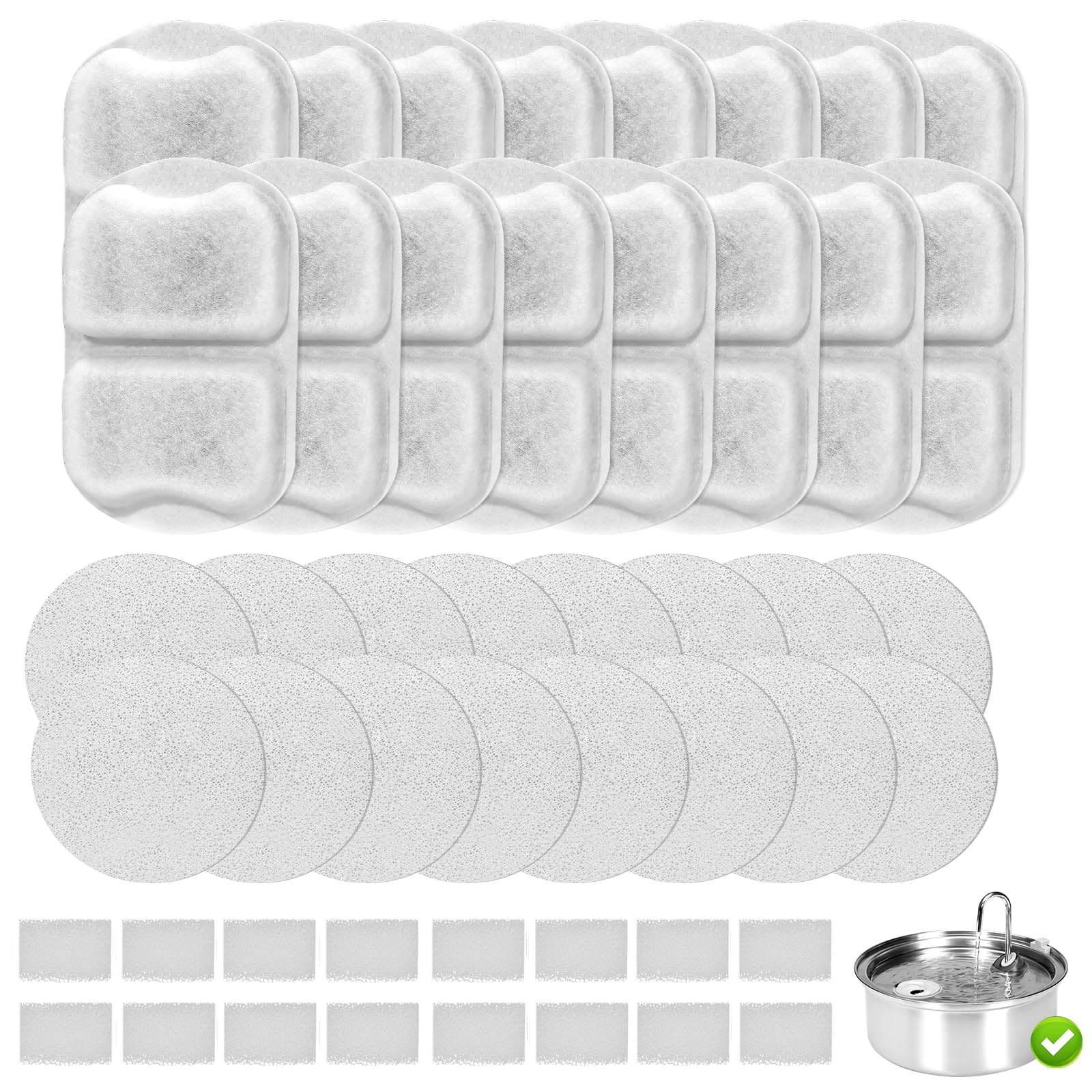 Tettie 16-pack dog water filter packaging for easy replacement and clean hydration.