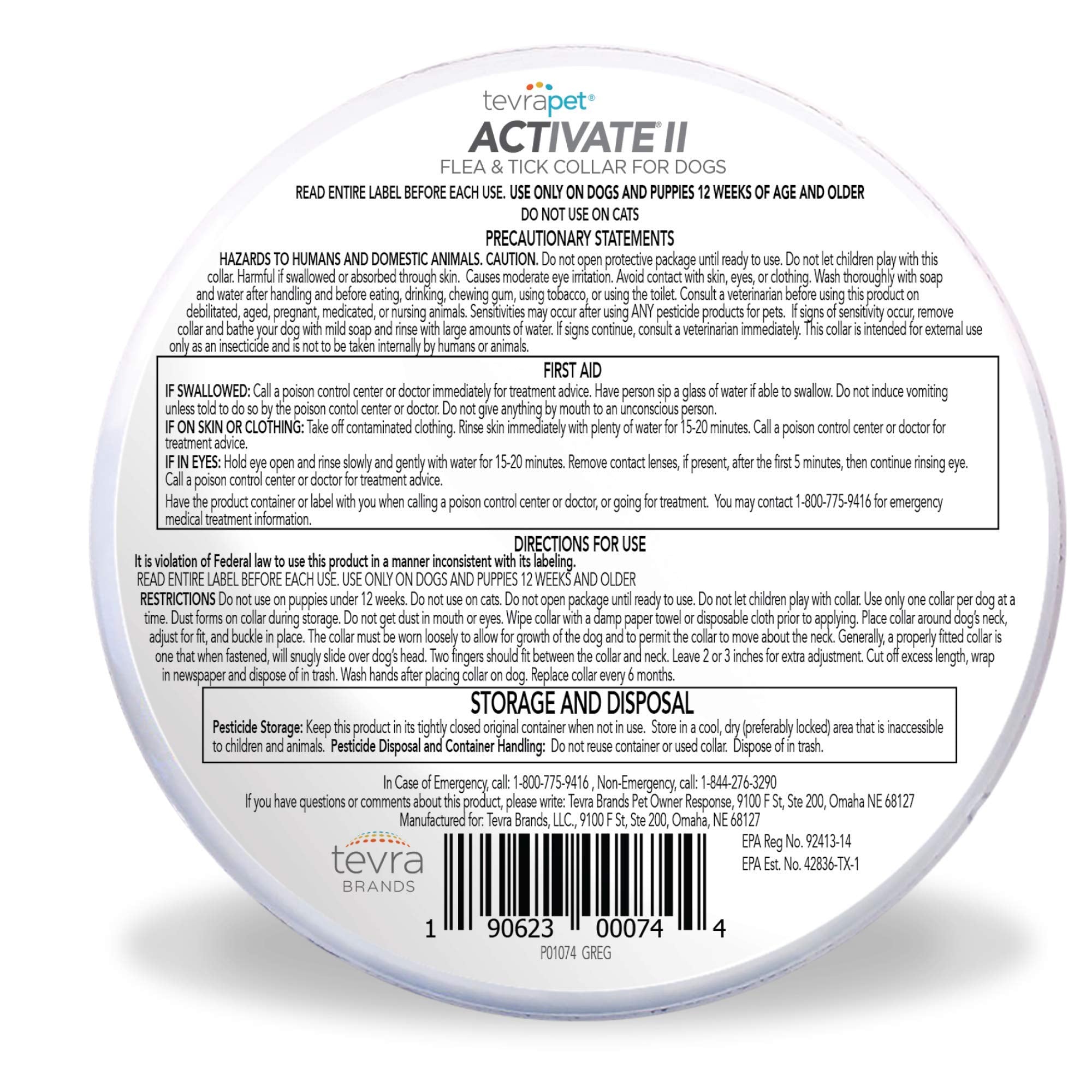 TevraPet Activate II two-pack box indicates convenient year-long prevention for dogs.