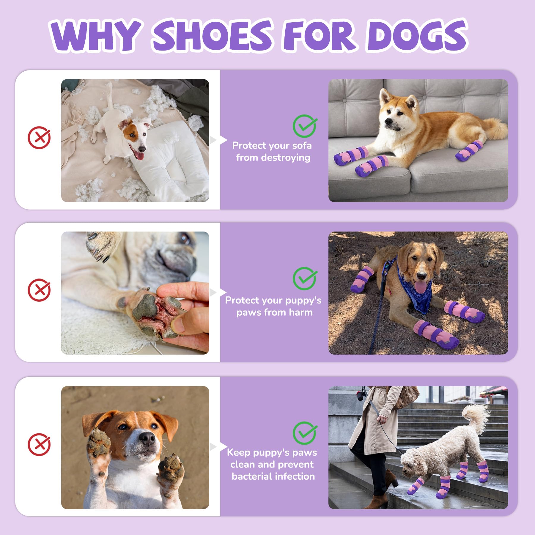 TEWIWAP boots wide opening and adjustable straps for easy on and off.