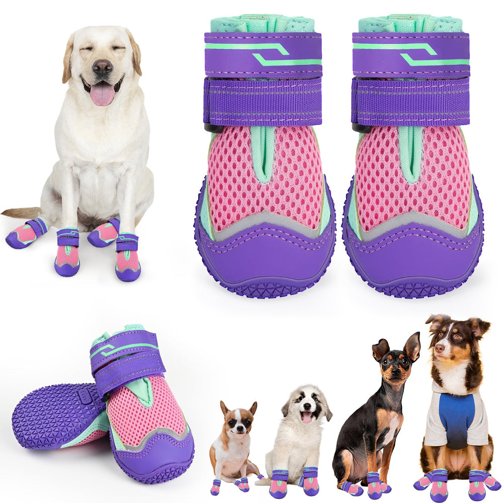 TEWIWAP dog shoes with anti-slip bottom for secure traction on slick floors