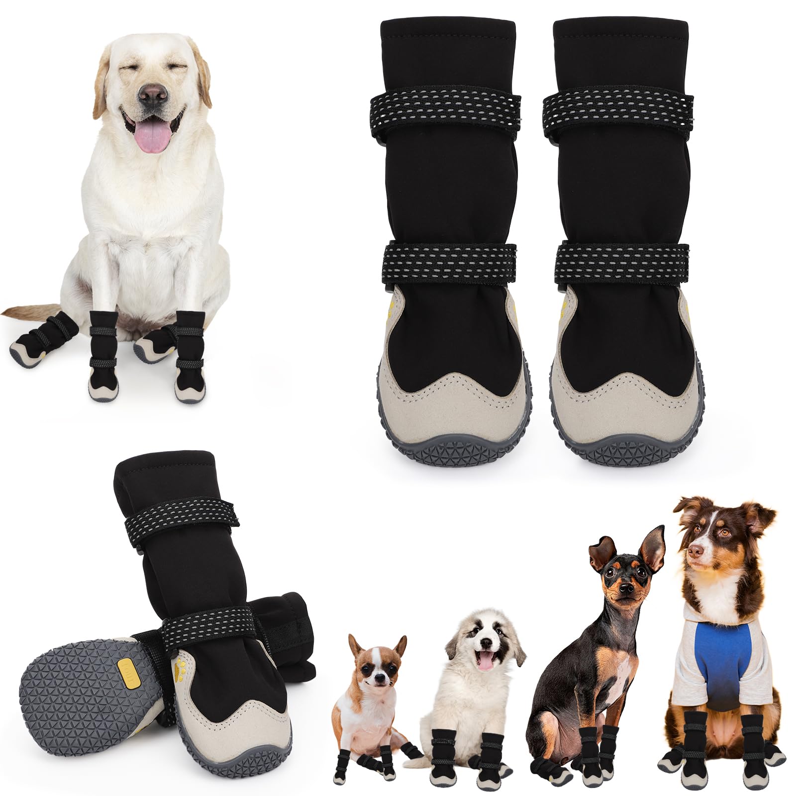 TEWIWAP dog shoes size 6 — paw width measurement for precise fit.