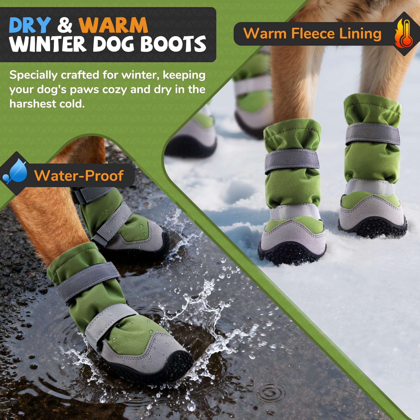 TEWIWAP reflective straps improve visibility on dawn or dusk walks.