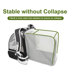 Texsens Cat Backpack uses durable oxford fabric with removable cozy mat for easy cleaning.