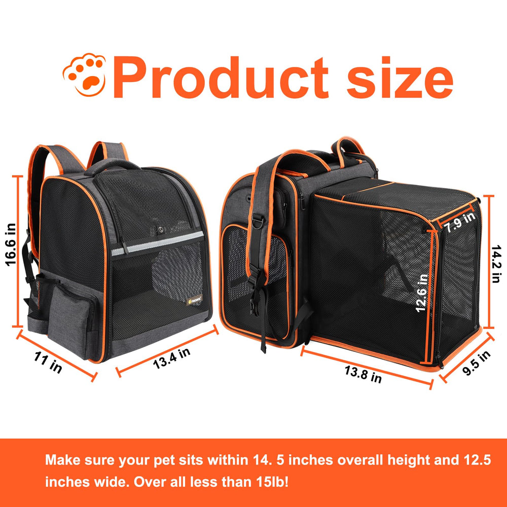 Texsens cat backpack removable mat simplifies cleaning after outdoor adventures.