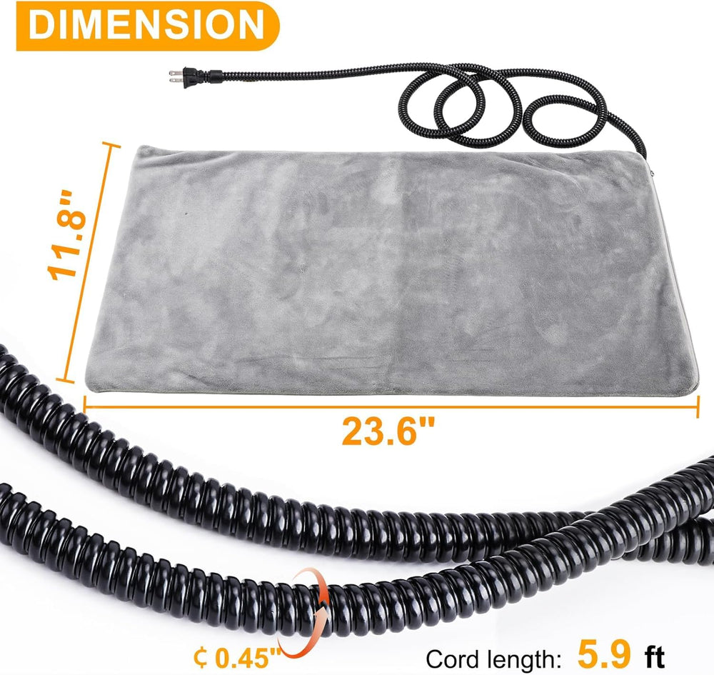 Texsens heating pad warmth demonstrated on a soft pet bed during chilly days.