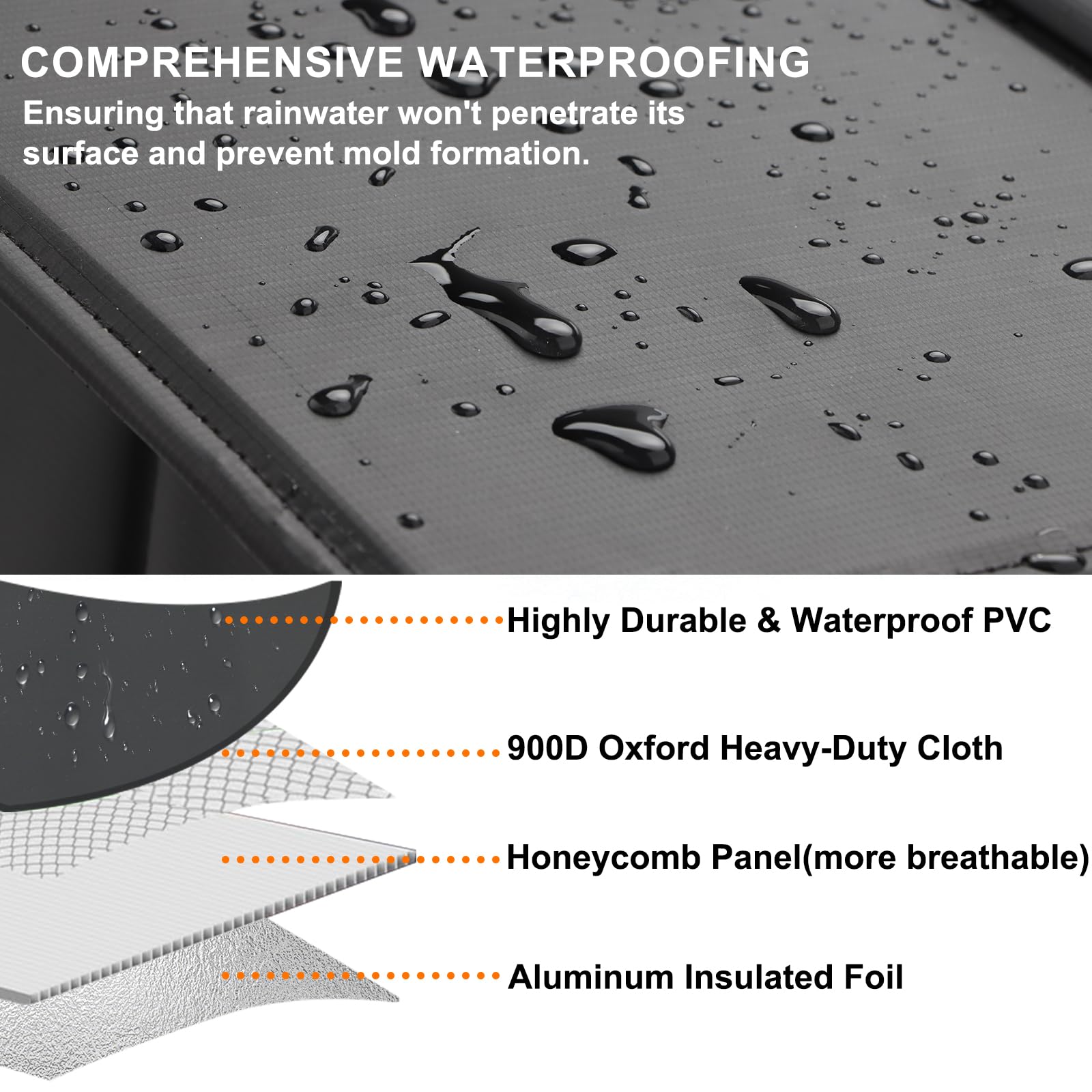 Texsens cozy cushion inside shelter offers warm, comfortable resting.