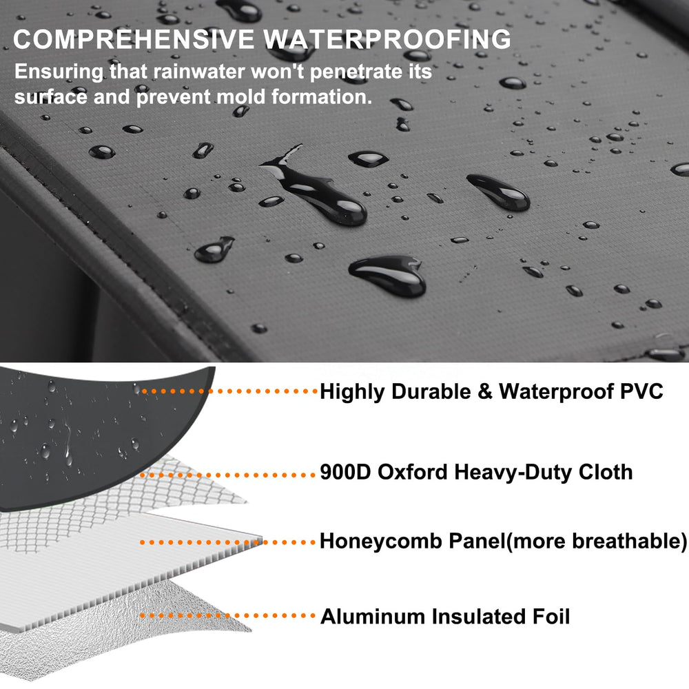 Texsens cozy cushion inside shelter offers warm, comfortable resting.