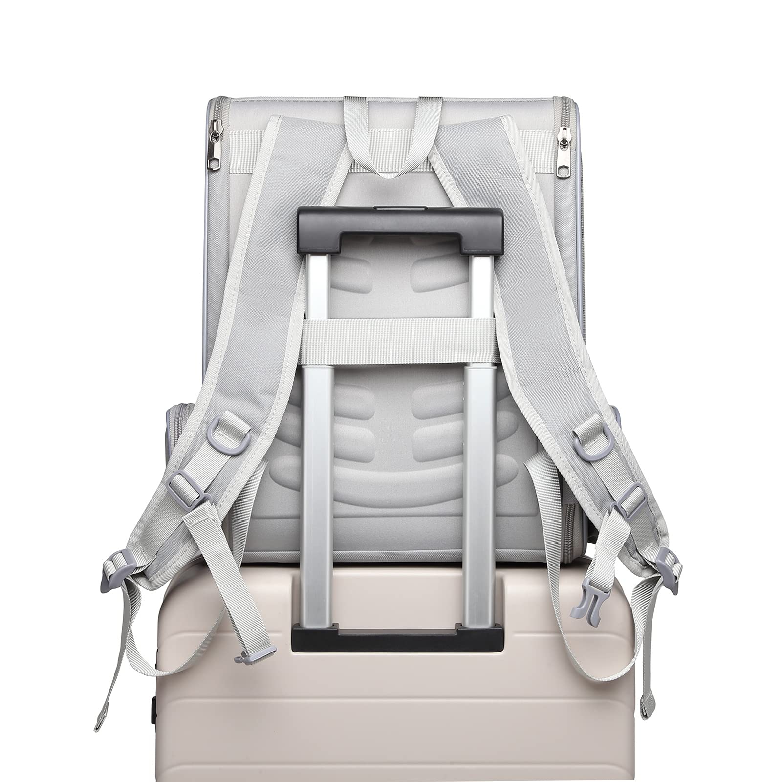 Texsens pet backpack removable cosy mat offers cozy rests and easy cleaning.