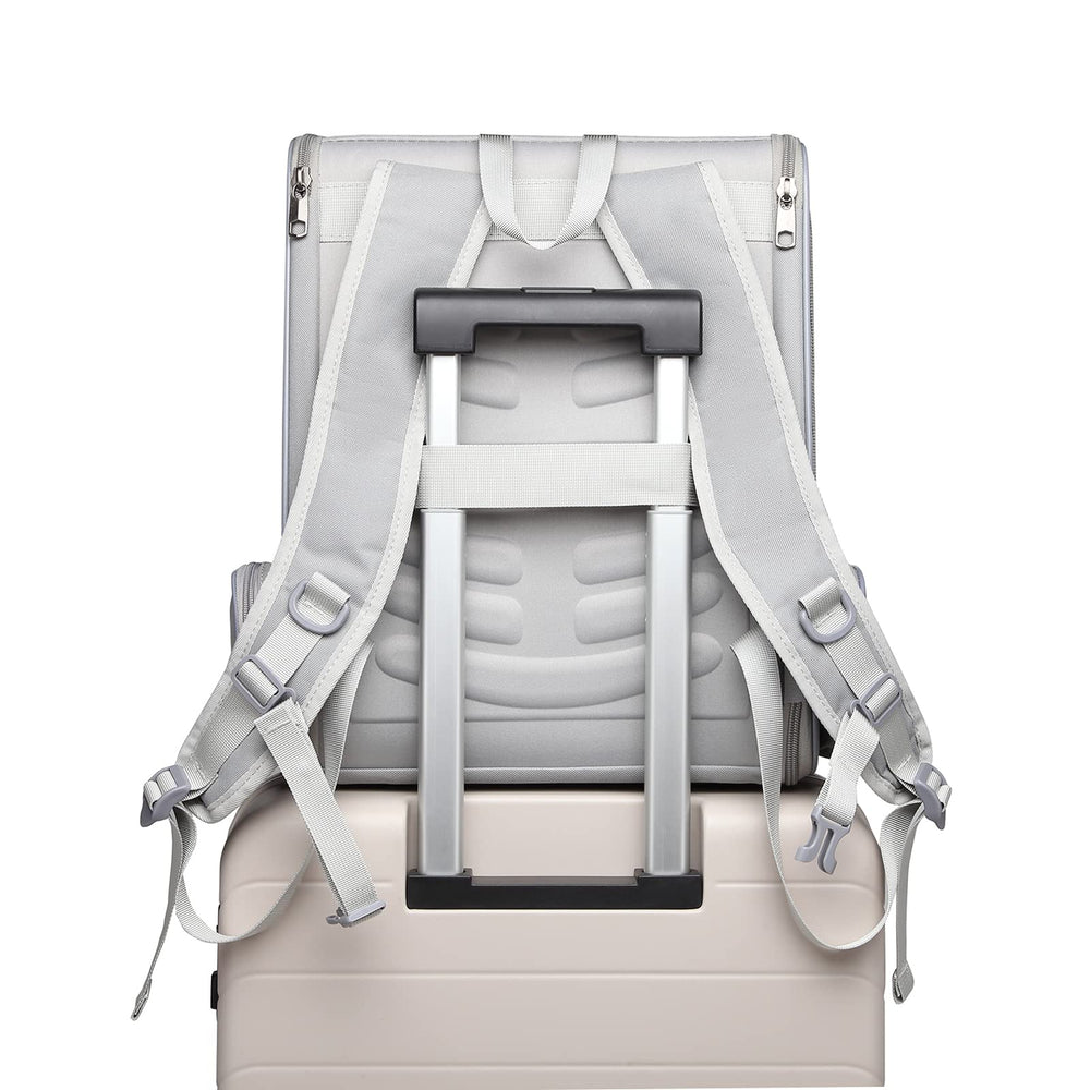 Texsens pet backpack removable cosy mat offers cozy rests and easy cleaning.