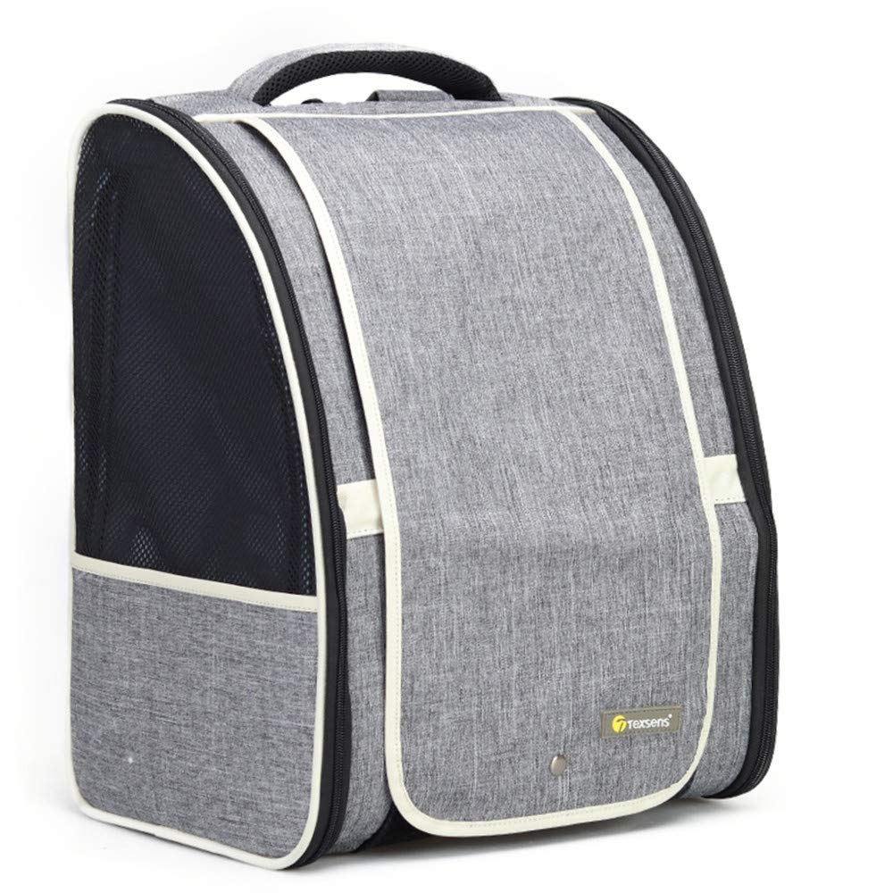 Texsens Pet Carrier Backpack scratch-resistant build endures playful pets on trips.