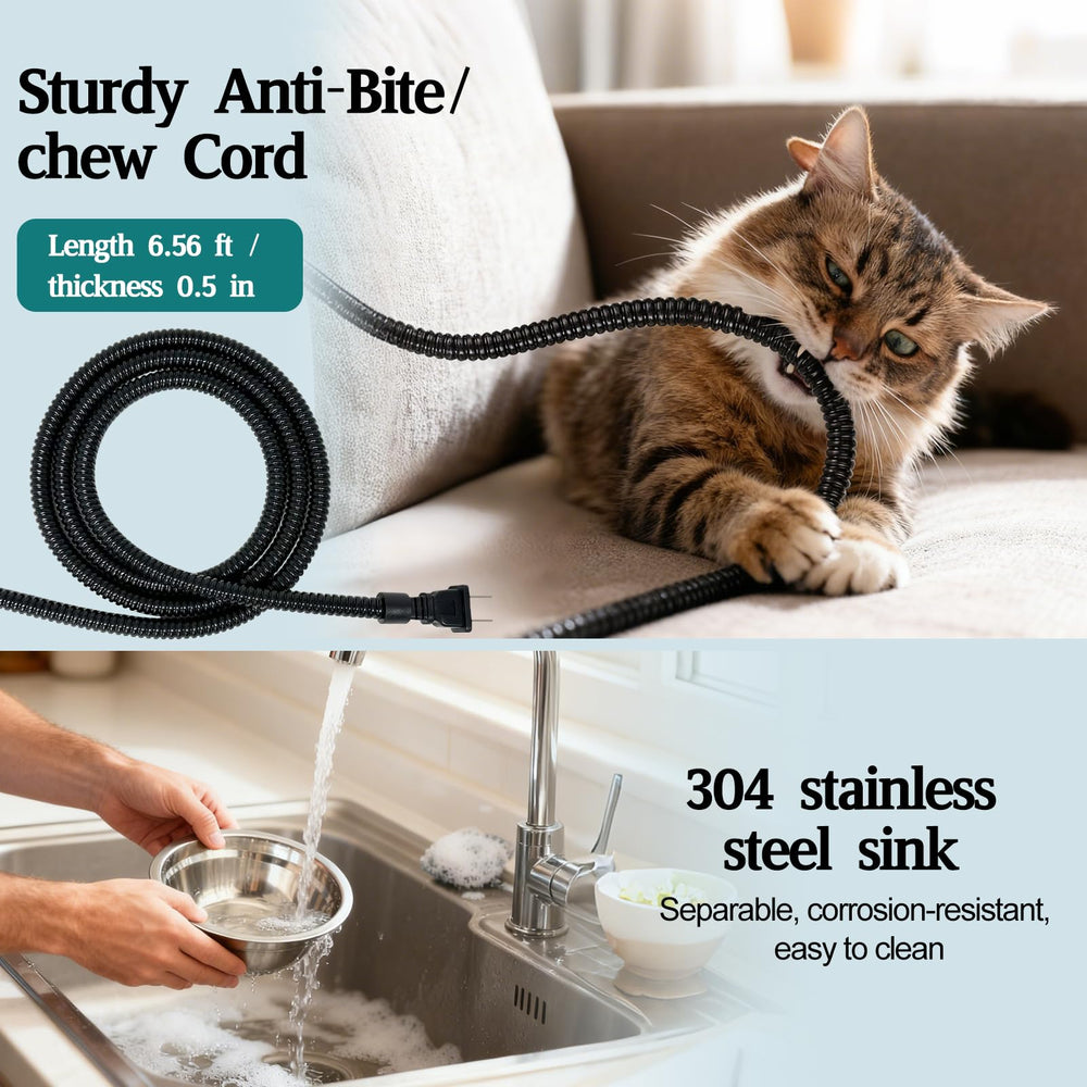 Texsens removable stainless steel bowls are dishwasher-safe for easy cleaning.