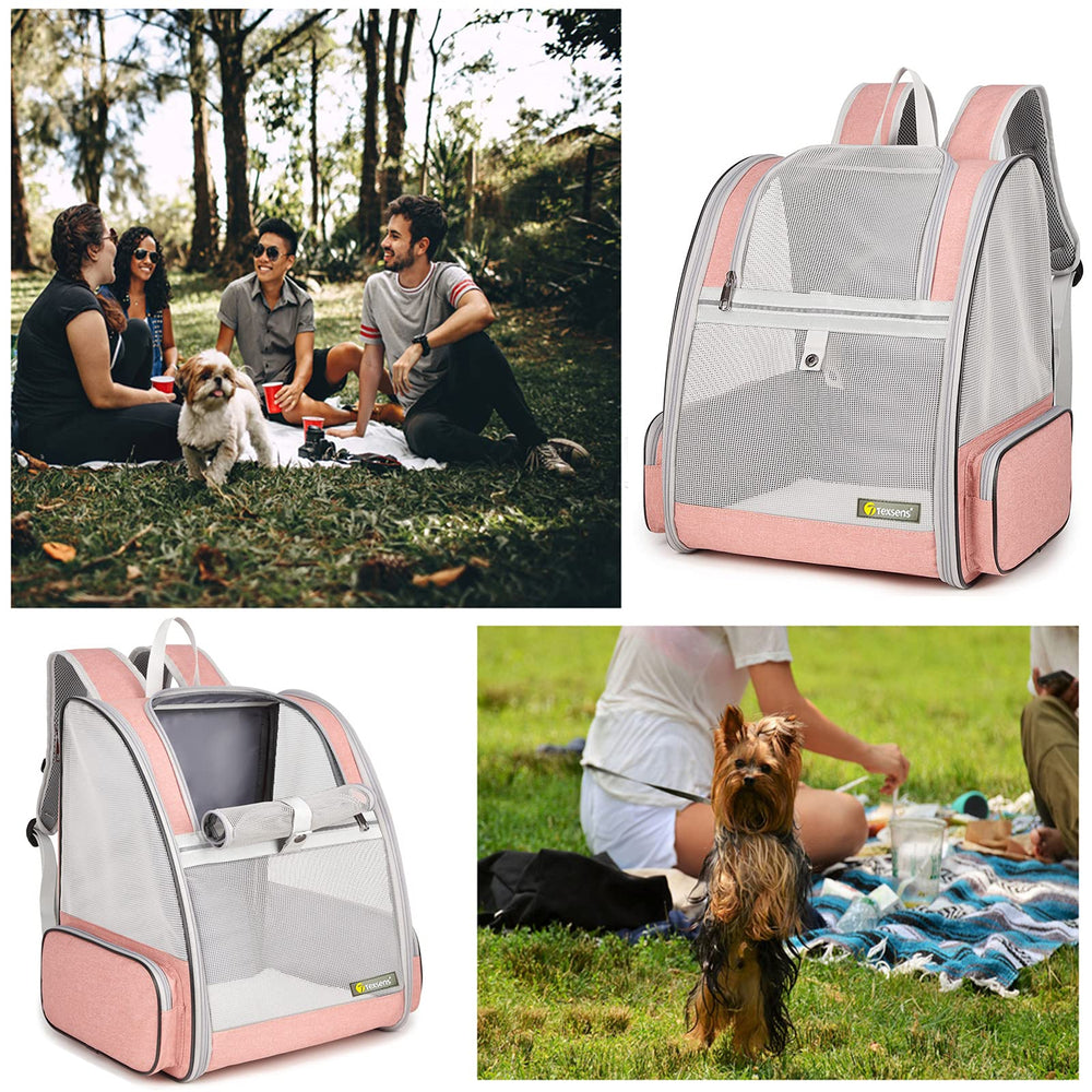 Texsens Traveler Bubble Backpack folds flat for compact storage between trips.