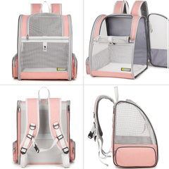 Texsens Traveler Bubble Backpack interior with removable mat for pet comfort.