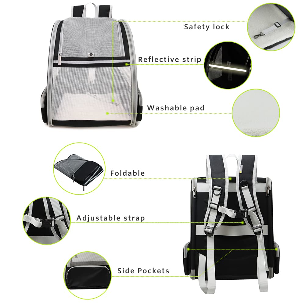 Texsens Bubble Backpack side view emphasizes PVC mesh ventilation for airflow