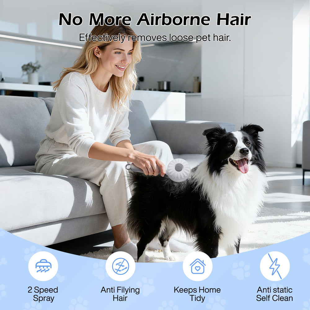 TEZKOLES pet-steam-brush-two-speeds emphasizes customizable grooming for different fur types.