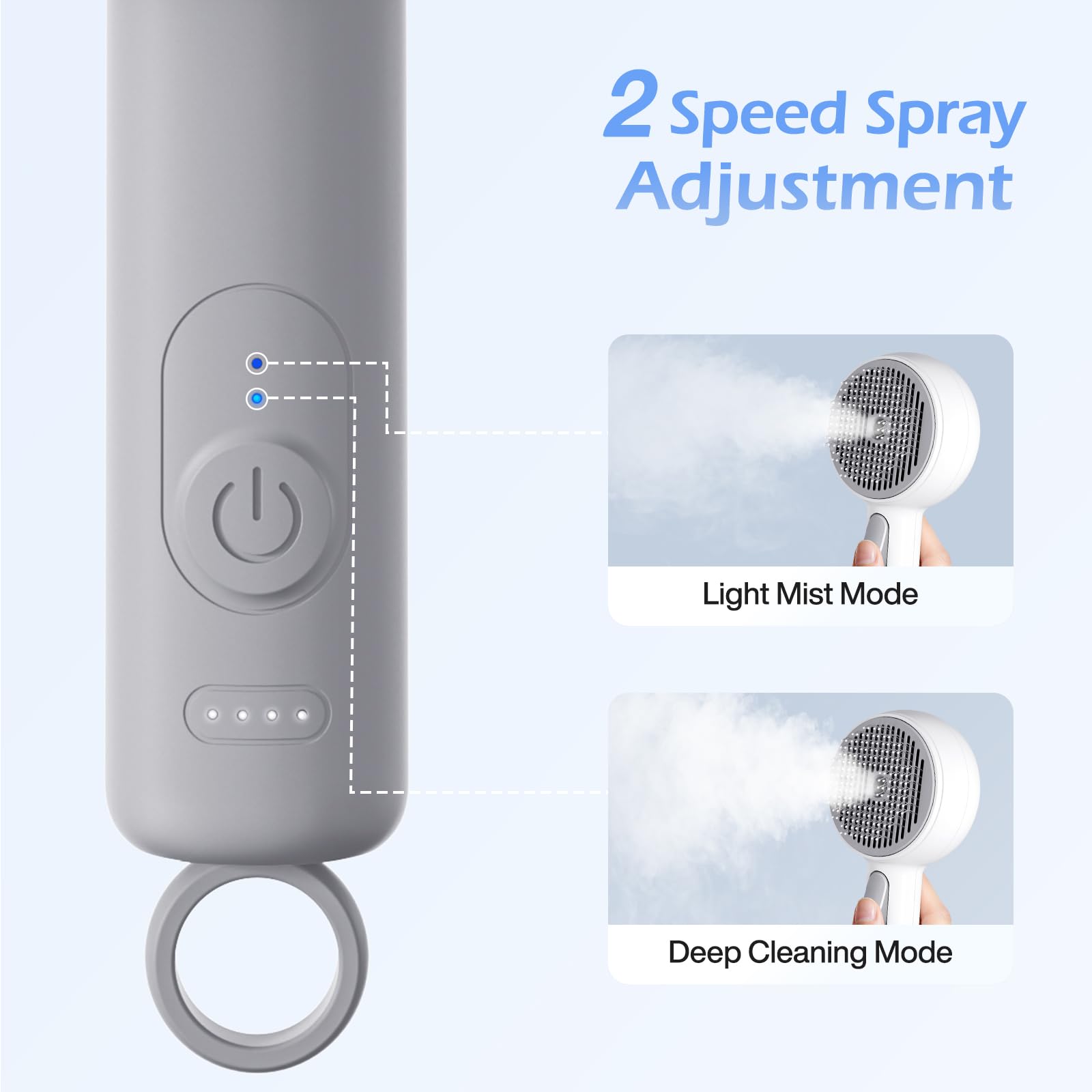 TEZKOLES pet-steam-brush-usb-charging indicates quick power up for busy households.
