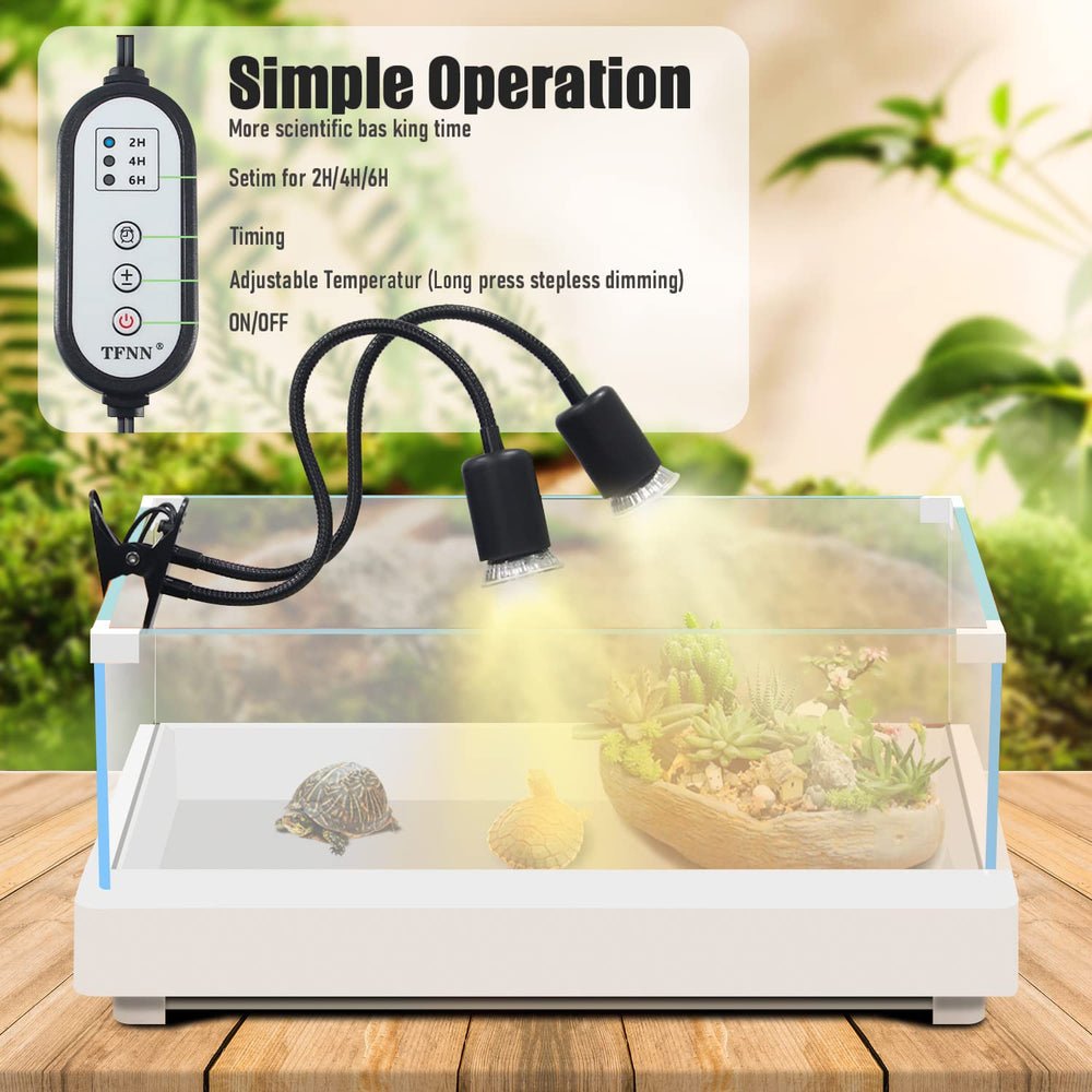 TFNN reptile heat lamp clamp attachment secures overhead lighting reliably
