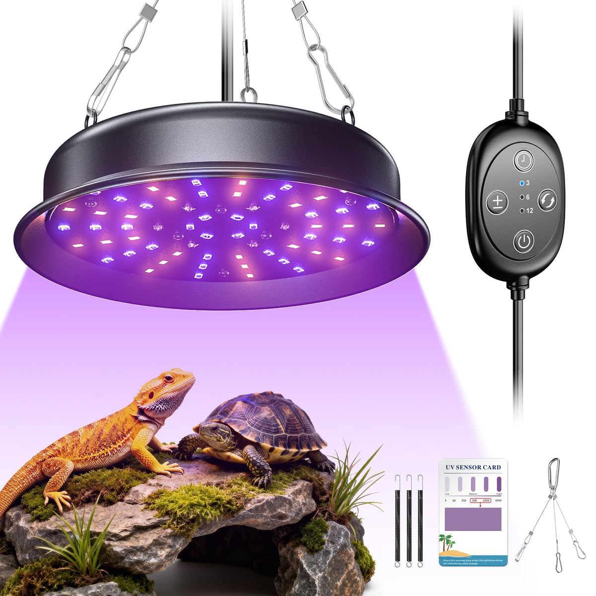 TFNN reptile light full-spectrum UVB panel for natural basking exposure