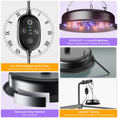 TFNN reptile light hanging strap mount enables flexible enclosure positioning