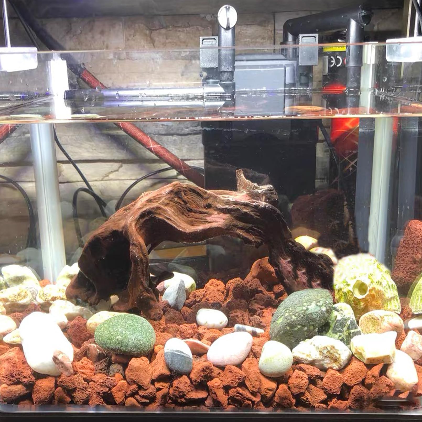 Tfwadmx aquarium decor plant pavement supports roots and enhances aesthetics.