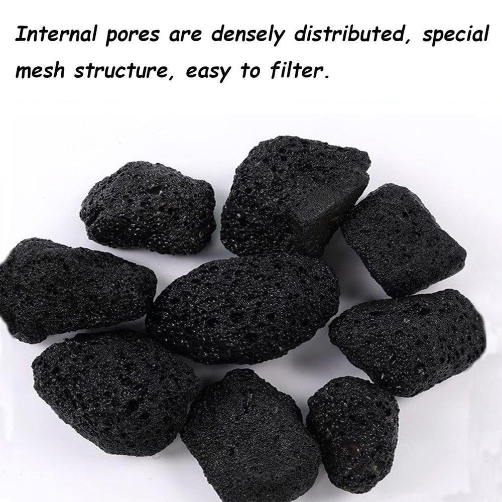 Tfwadmx aquarium lava stones porous surface closeup highlighting filtration-friendly texture