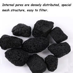 Tfwadmx aquarium lava stones porous surface closeup highlighting filtration-friendly texture