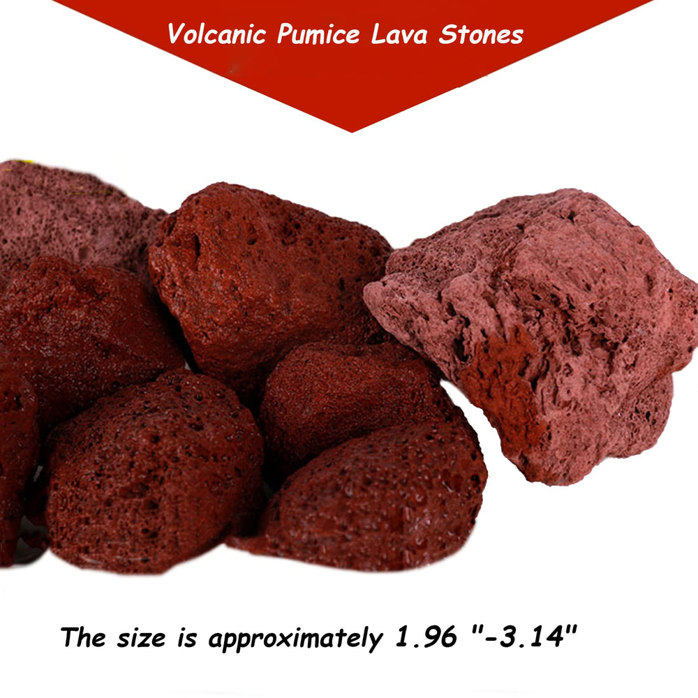 Tfwadmx red lava rocks suit freshwater and saltwater aquariums