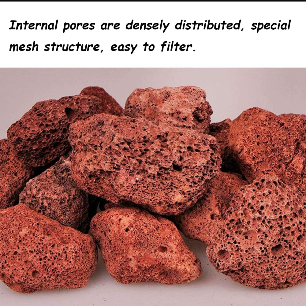 Tfwadmx red lava rock stones with unique shapes for aquarium landscaping