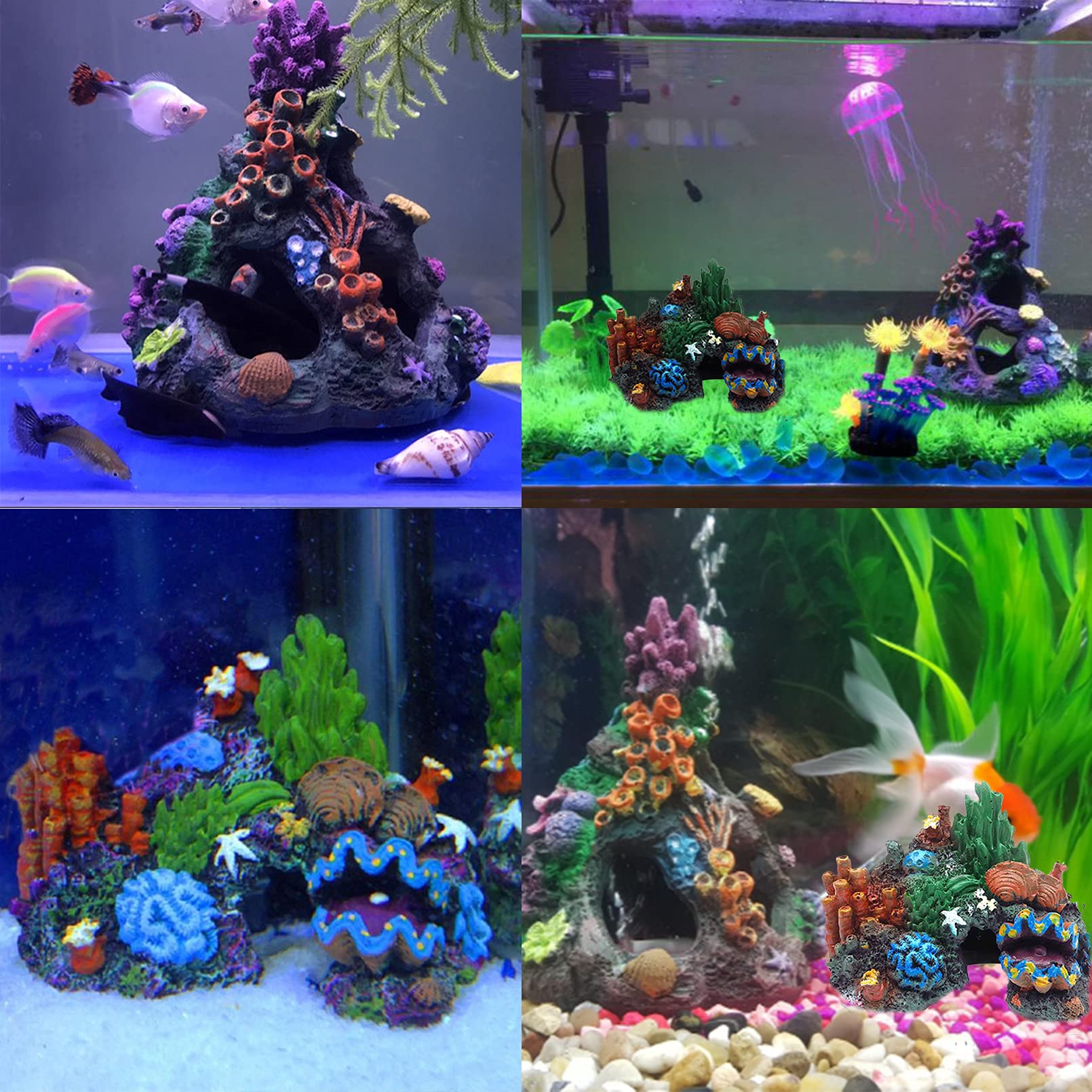 Tfwadmx aquarium-safe non-toxic resin keeps decorations safe.