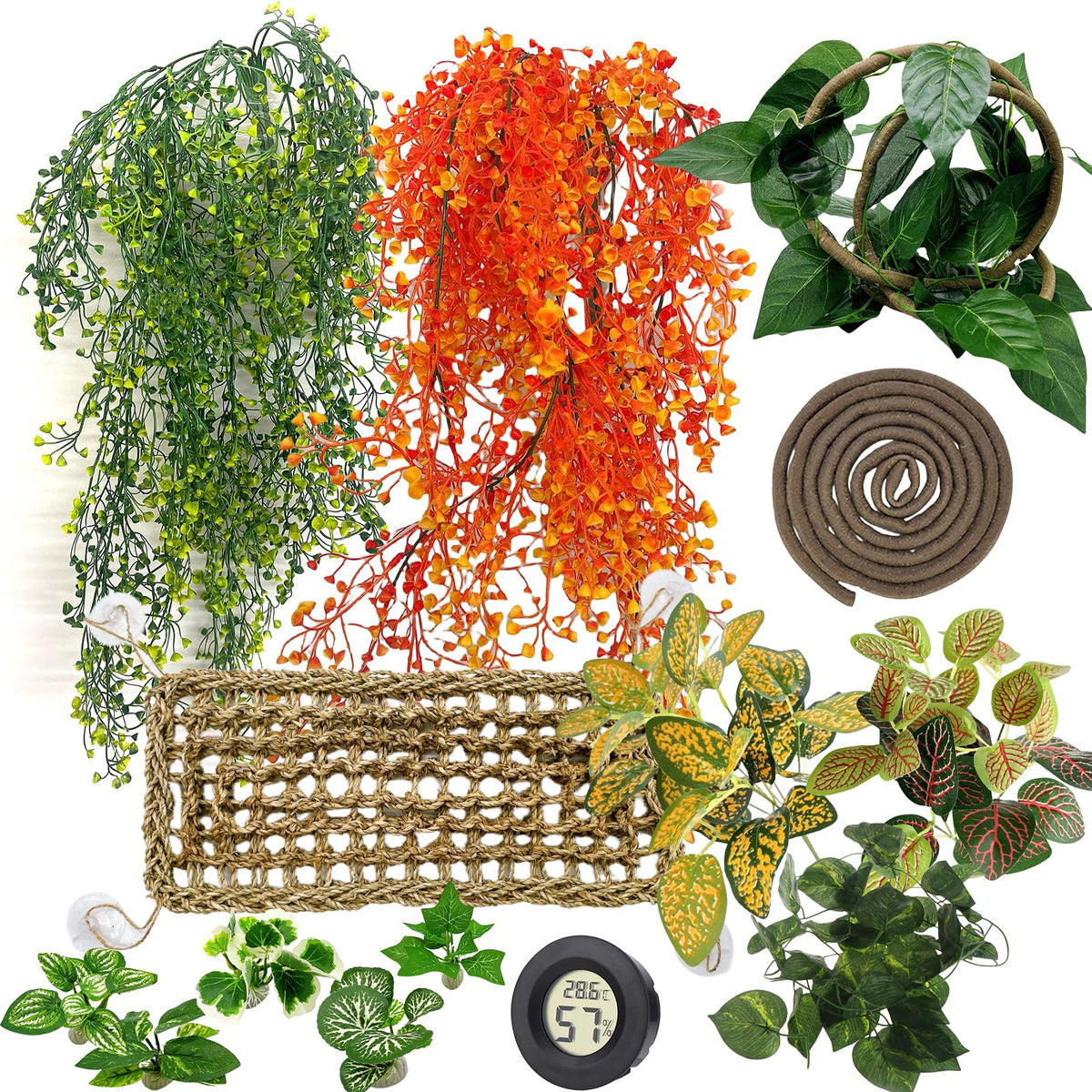 Tfwadmx bearded dragon hammock offers a secure resting spot in the terrarium.