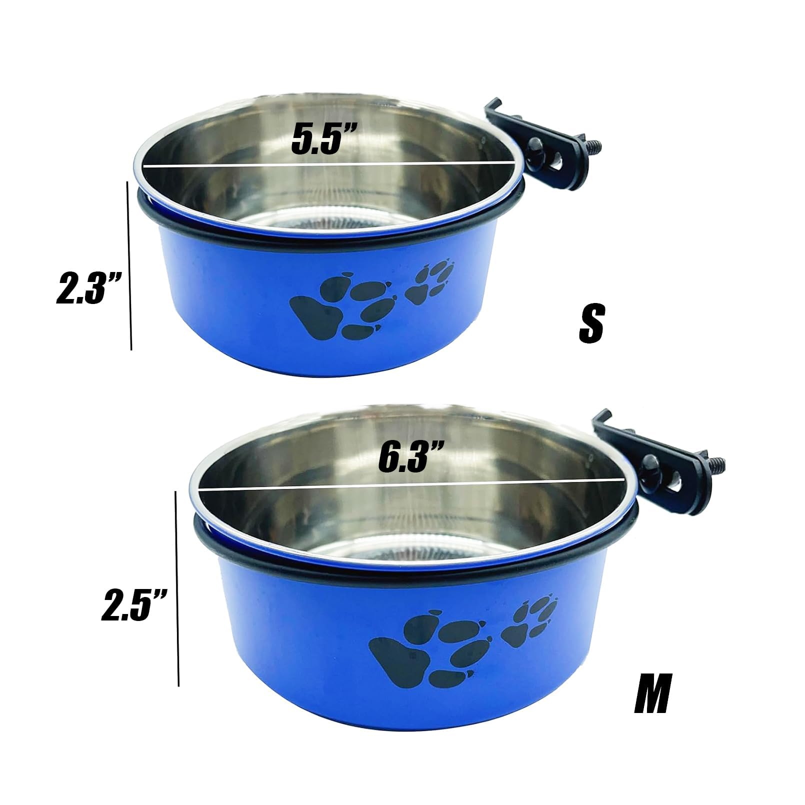 Tfwadmx blue bowls add a sleek look and easy-access feeding area.