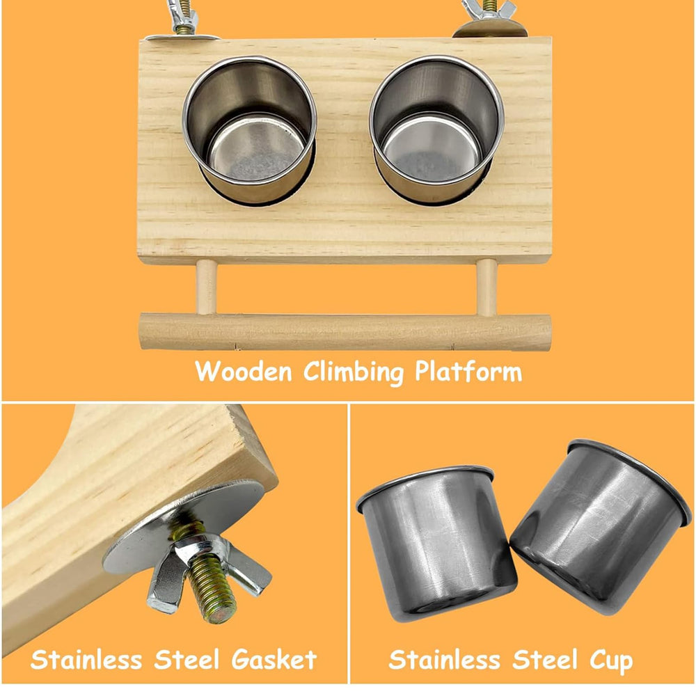 Tfwadmx cage accessory for parrots and lovebirds, enhances feeding space