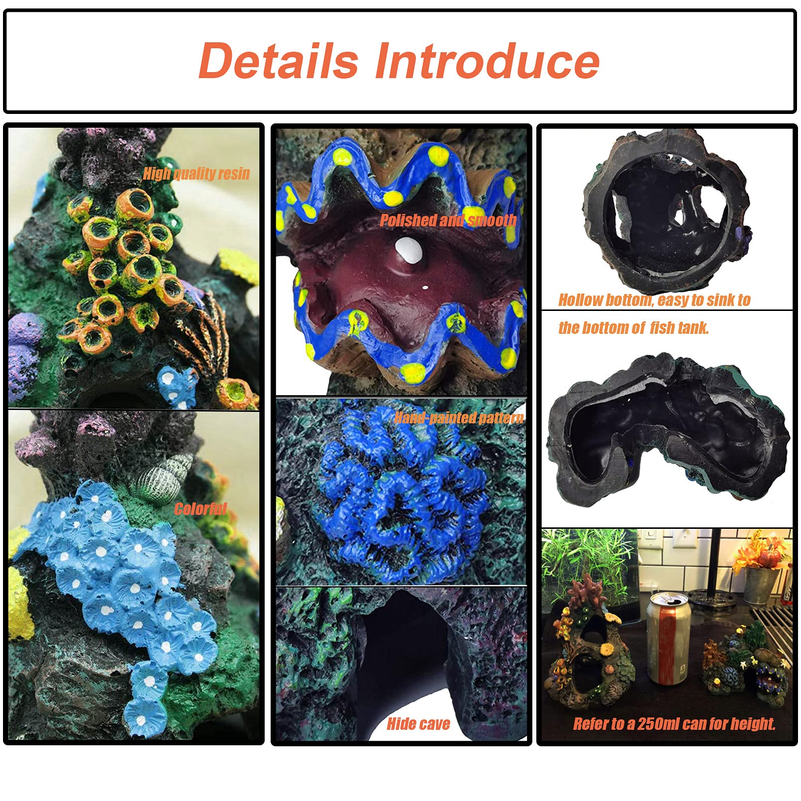 Tfwadmx colorful coral detail enhances tank scenery.