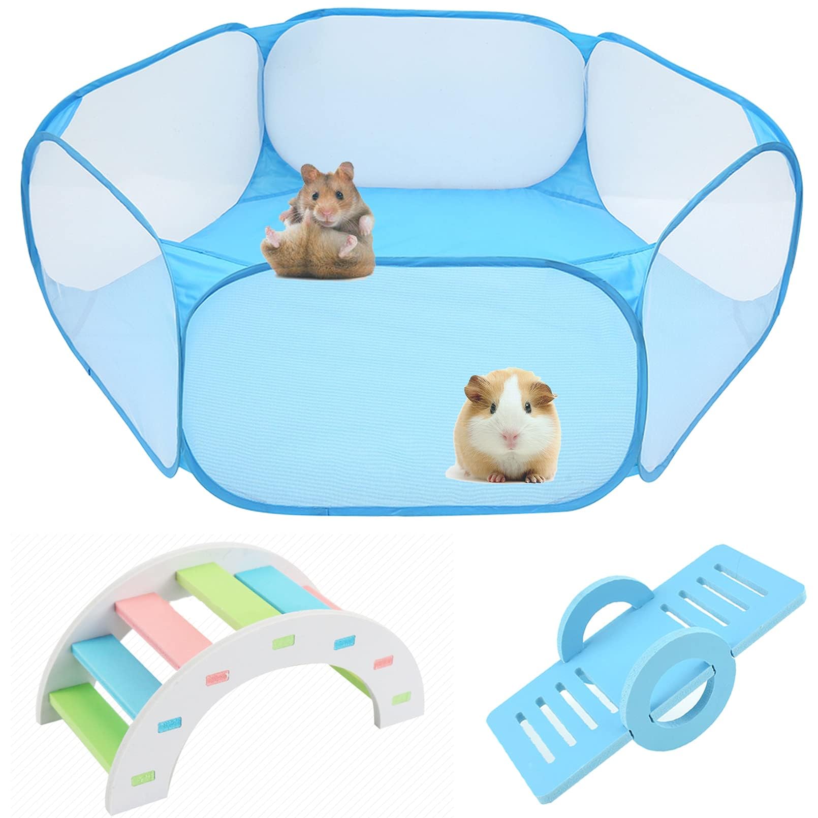 Tfwadmx hamster foldable playpen in breathable fabric for versatile indoor or outdoor use