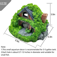 Tfwadmx hobbit hole aquarium plant pair adds color and natural cover for shy species