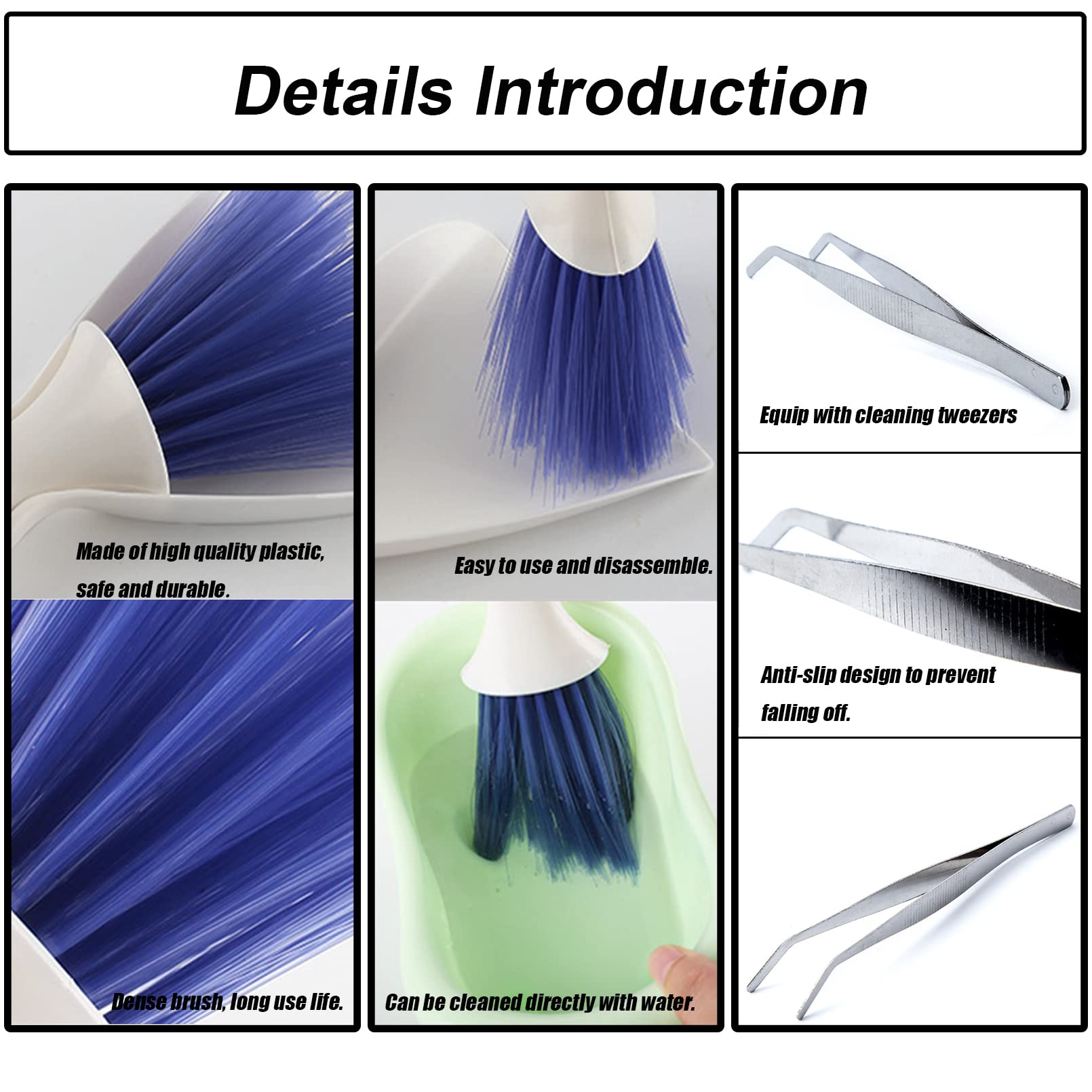 Tfwadmx Mini Dustpan and Brush captures fine particles and bedding mess efficiently.