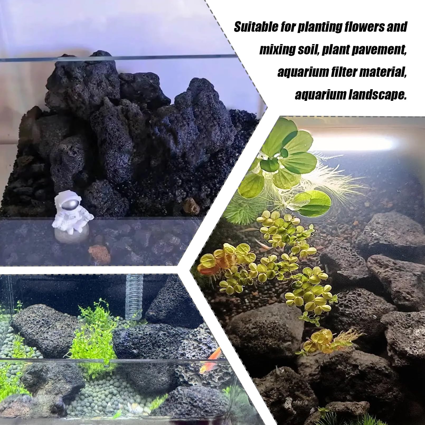 Tfwadmx natural porous aquarium stones add texture and realism to underwater landscape