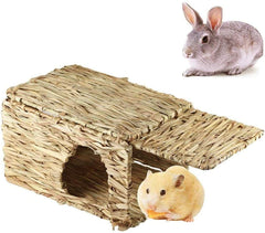 Tfwadmx Rabbit Grass House 2PCS Hideaway emphasizes a durable, safe design for burrowing fun.