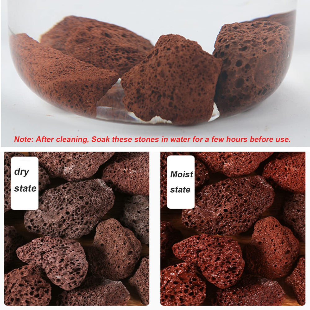 Tfwadmx red lava rock complements shrimp and betta habitats with natural charm.