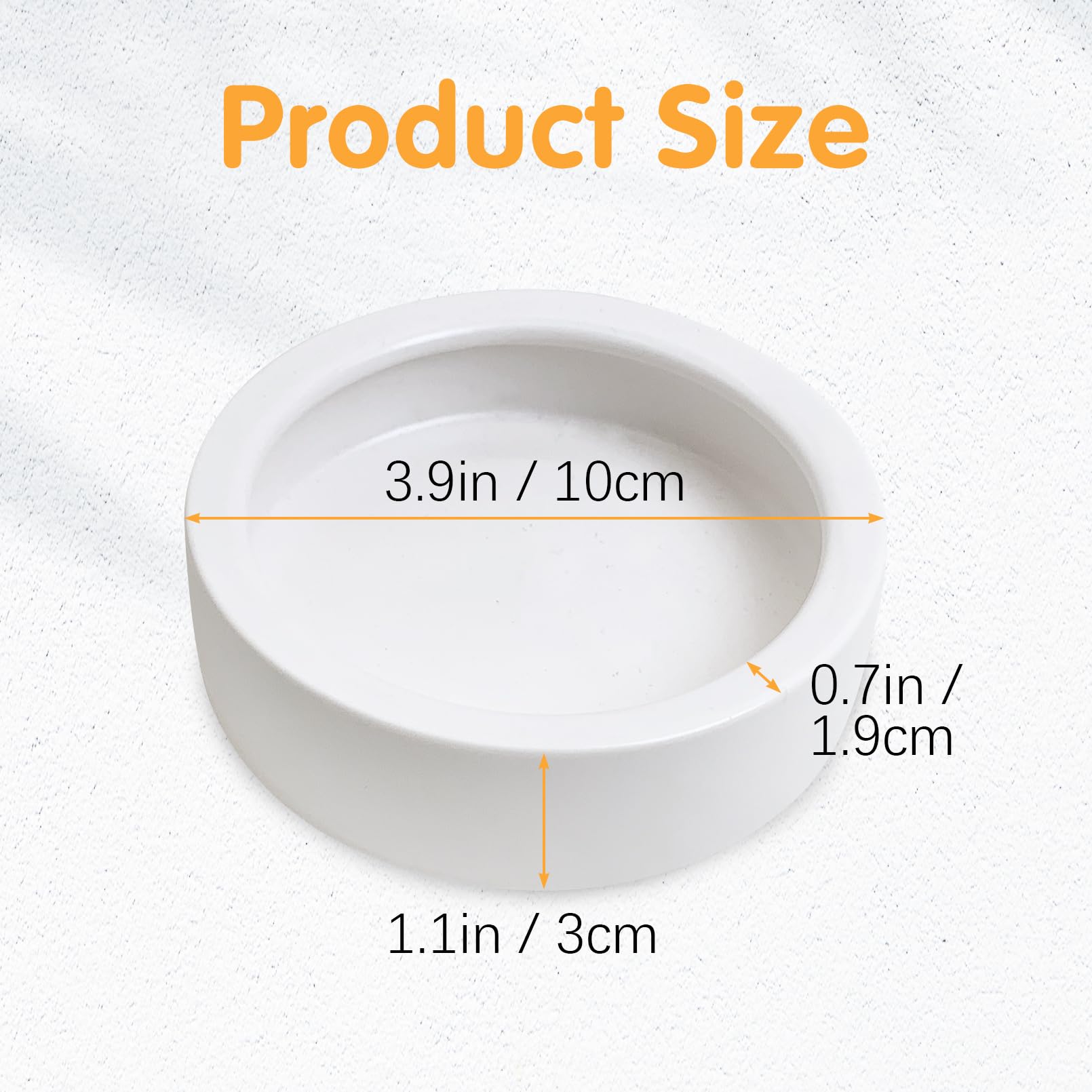 Tfwadmx reptile bowl ceramic anti-escape design with inward walls