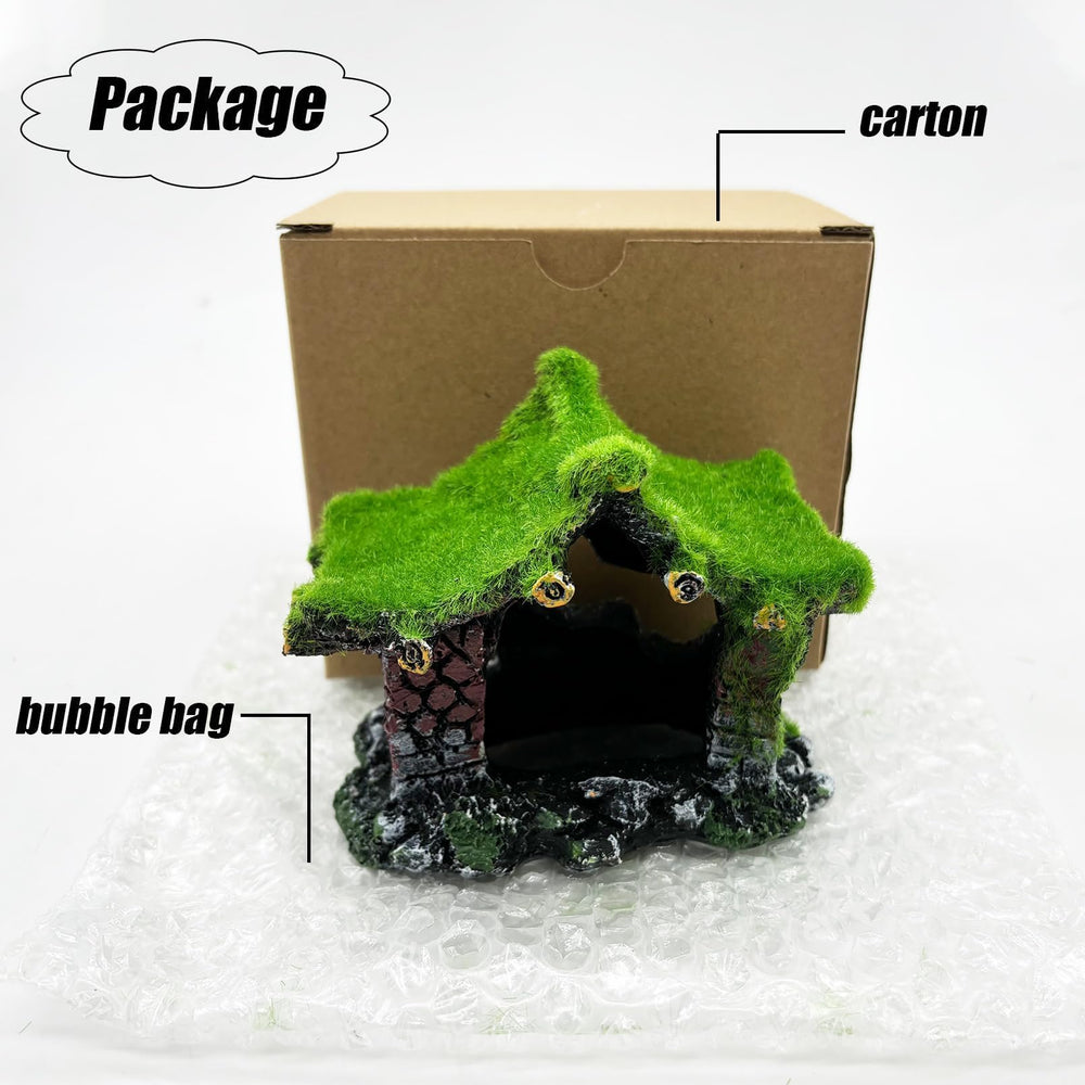 Tfwadmx resin aquarium cave fits 5-50 gallon tanks offering space-efficient shelter