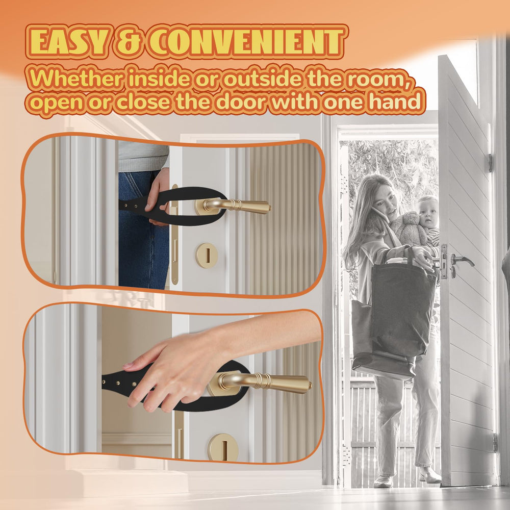 TGIOW cat door latch can safely hang on the door handle when not in use.